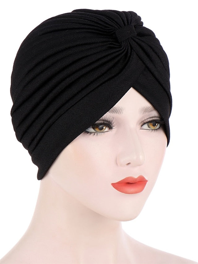 Women's Turban Daily Holiday Solid / Plain Color Polyester Cute Cute 1 pcs - LuckyFash™