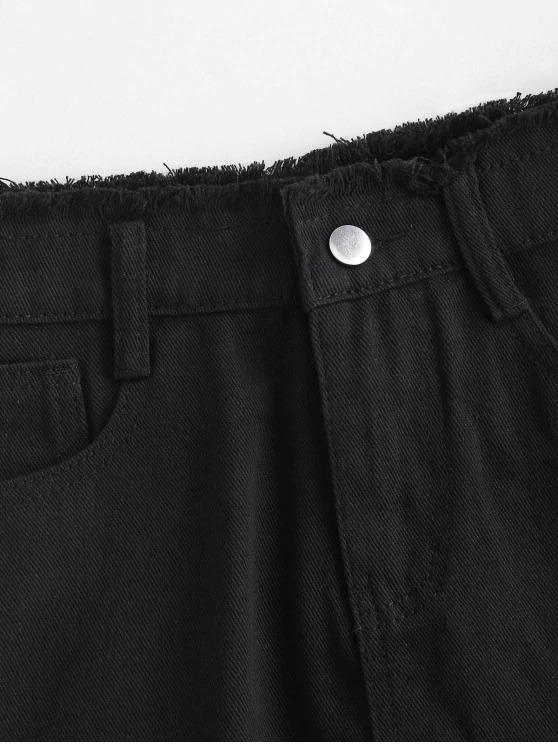 Frayed Pocket Mini Denim Skirt - LuckyFash™