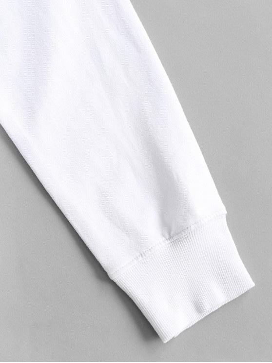 French Terry Sunflower Heart Gesture Graphic Sweatshirt - LuckyFash™