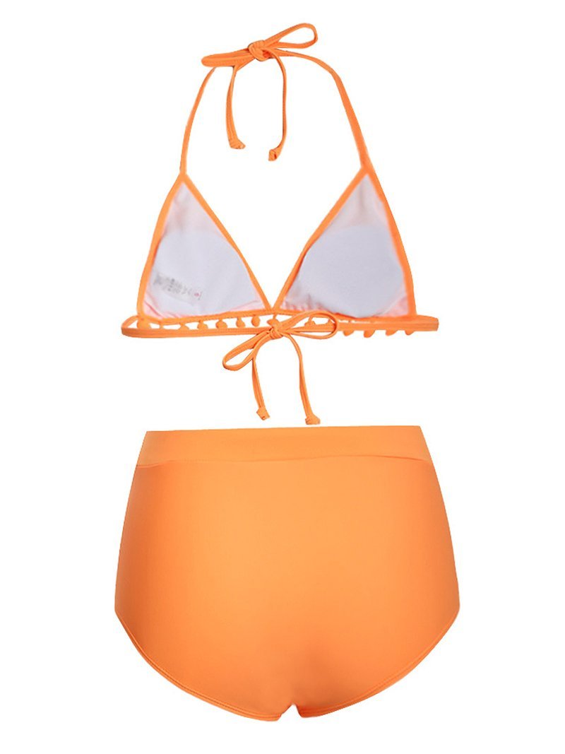 Fringed Cutout High Waist Split Bikini - LuckyFash™