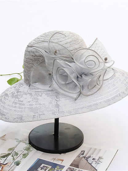 Women's Hat Bucket Hat Sun Hat Black And White Black Pink Party Outdoor Dailywear Floral Floral Portable Windproof Comfort - LuckyFash™