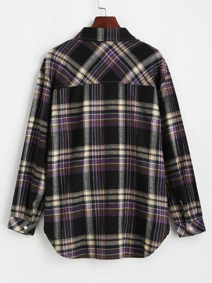 Front Pocket Plaid Tartan Flannel Shirt - LuckyFash™