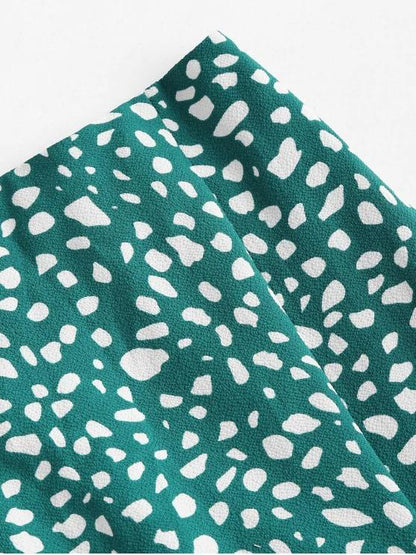 Front Slit Dalmatians Print Mini Skirt - LuckyFash™