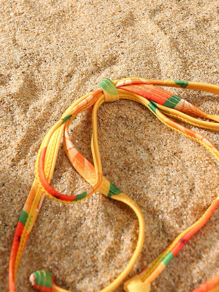 Fruit Print Halter Strappy Two Piece Swimsuit - LuckyFash™