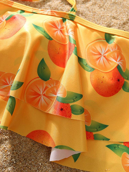 Fruit Print Halter Strappy Two Piece Swimsuit - LuckyFash™