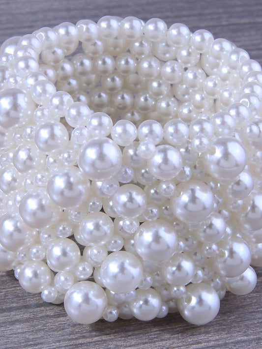 Women's Bracelet Bangles Layered Fashion Fashion Personalized Simple Elegant Alloy Bracelet Jewelry White For Party Evening Gift Holiday Date Festival - LuckyFash™