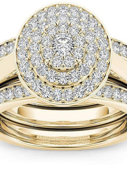 1PC Ring For Women's AAA Cubic Zirconia Party Evening Street Gift Alloy - LuckyFash™