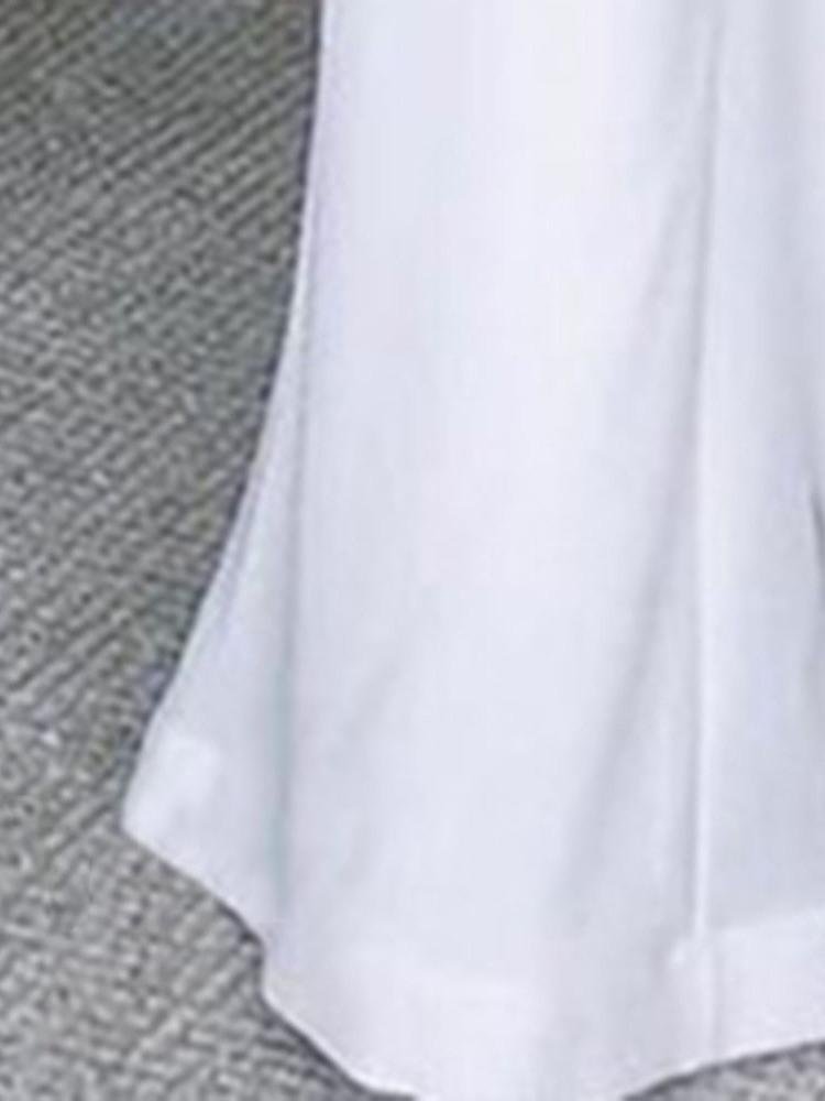 Full Length Plain Asymmetric Wide Legs Women's Jumpsuit - LuckyFash™