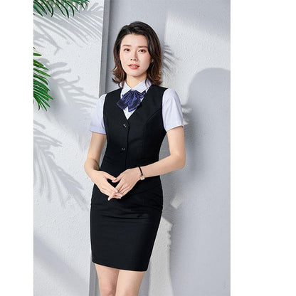 Fully Lined 4 Button V-neck Economy Dressy Suit Vest Waistcoat - LuckyFash™