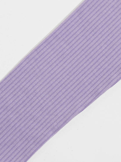 Funnel Neck Rib-knit Tee - LuckyFash™