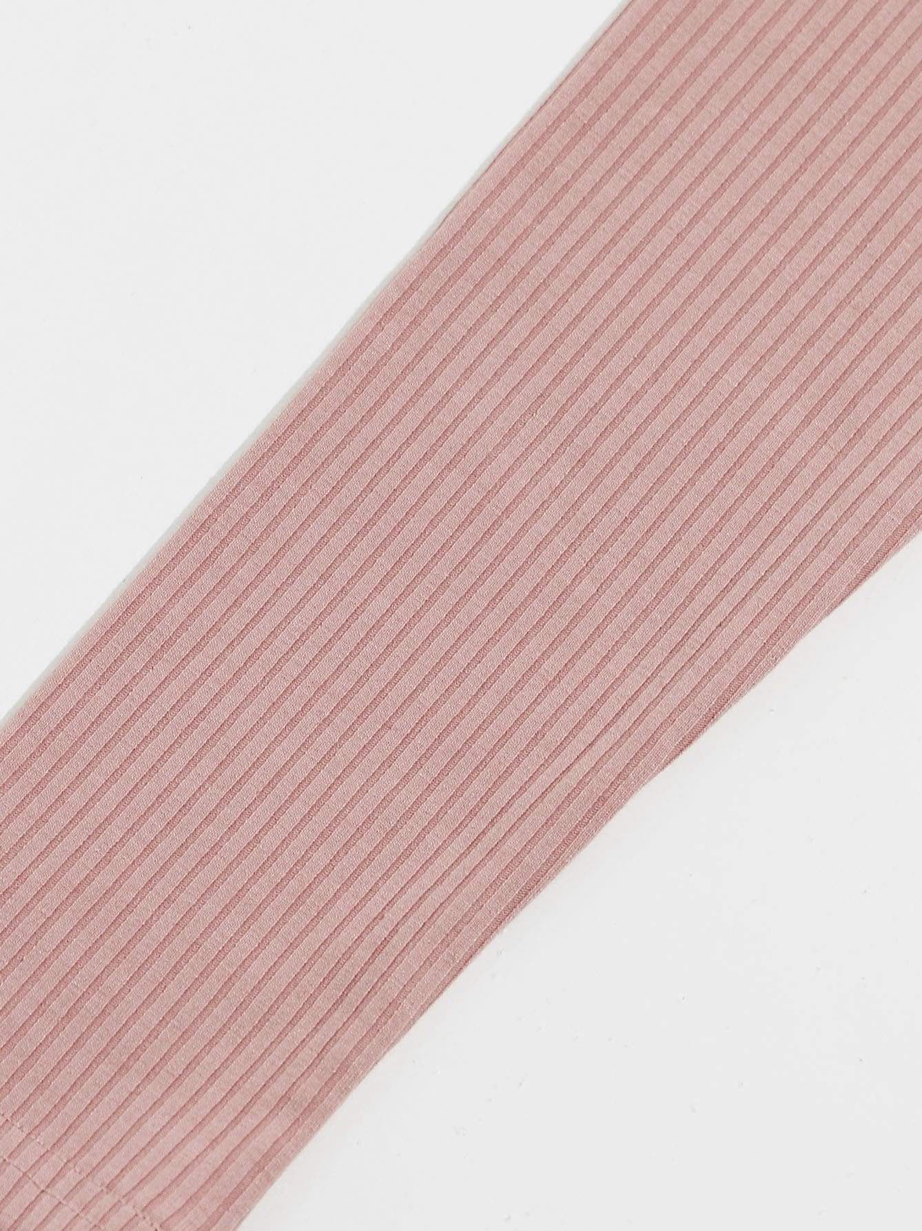 Funnel Neck Rib-knit Tee - LuckyFash™