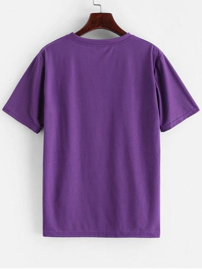 Funny Lightning Sun Cloud Moon Embroidered Tee - LuckyFash™