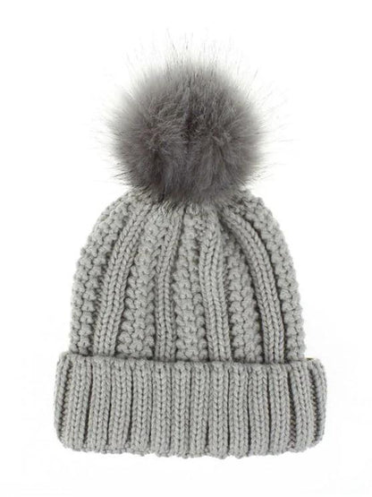 Fuzzy Ball Classic Winter Knitted Hat - LuckyFash™