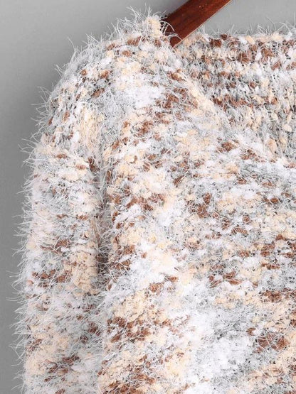Fuzzy Chenille Confetti Knit Sweater - LuckyFash™