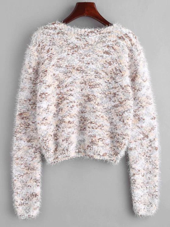 Fuzzy Chenille Confetti Knit Sweater - LuckyFash™