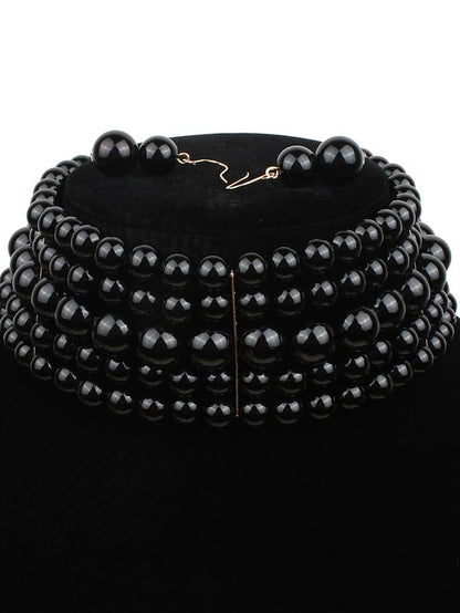 Women's necklace Chic & Modern Party Pure Color Necklaces / Black / Red / Fall / Winter / Spring - LuckyFash™