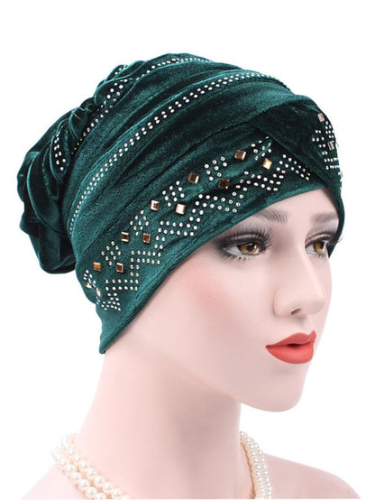 Solid Color Inner Hijabs Muslim Turban Caps For Women With Drill Ethnic Islamic Wrap Head Turbante Ready To Wear Hijab Bonnet - LuckyFash™