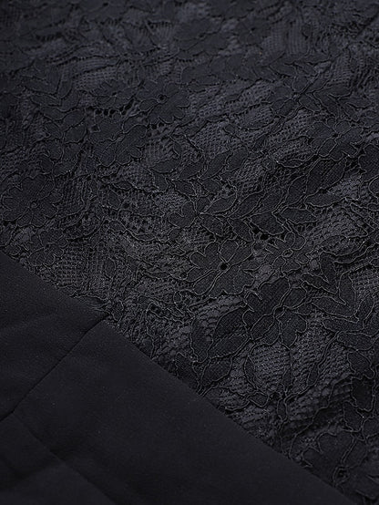 Womenâ€˜s Formal Party Dress Maxi long Dress Navy Blue 3/4 Length Sleeve Print Pure Color Ruched Lace Fall Winter V Neck Elegant Fashion Modern 2023 3XL - LuckyFash™