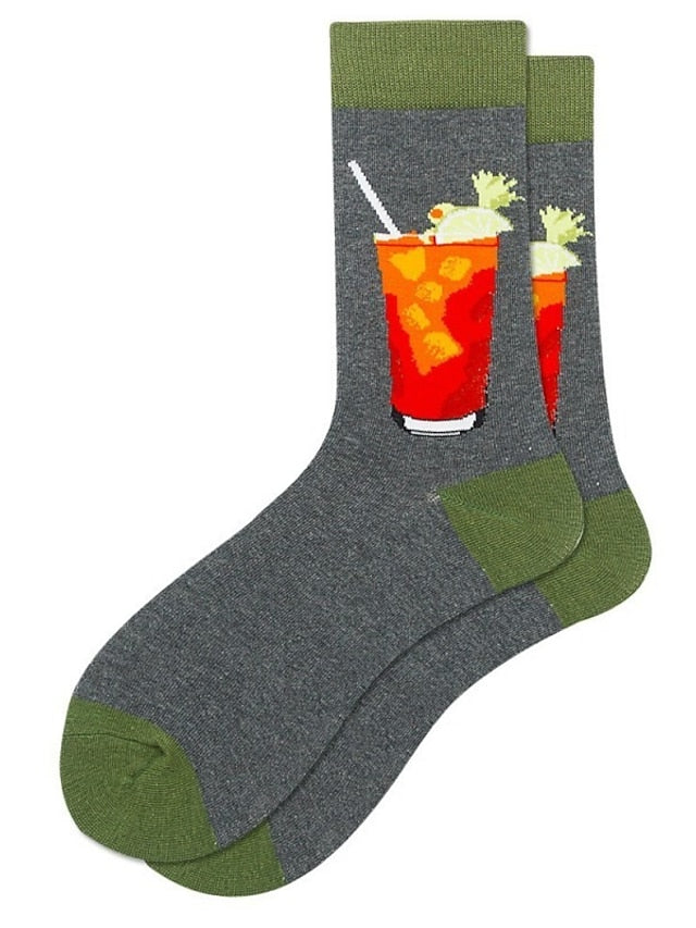 Unisex Crew Socks Work Daily Holiday Animal Patterned Dot Flower Polyester Cotton Simple Casual Lolita Casual Cute Casual / Daily 1 Pair - LuckyFash™