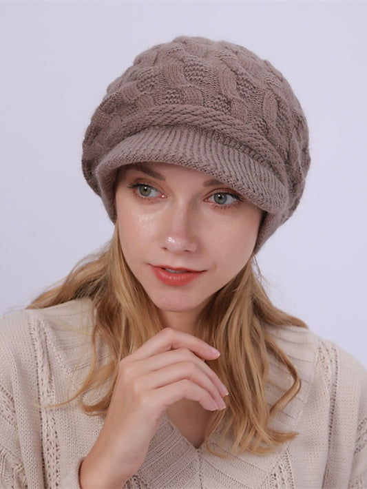 Women's Hat Beret Hat Black Pink Wine Outdoor Street Dailywear Knit Pure Color Warm Breathable - LuckyFash™