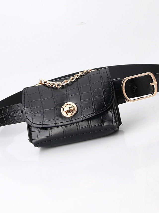 Women's Belt PU Black Light Brown Khaki Brown Beige Skinny Belt Outdoor Dailywear Daily Holiday Pure Color / Spring / Summer / Fall / Winter / Gold - LuckyFash™