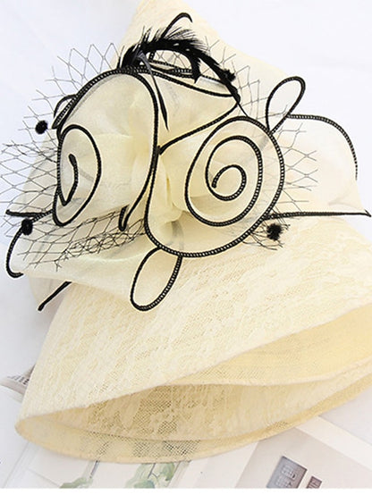 Women's Hat Bucket Hat Sun Hat Black And White Black Pink Party Outdoor Dailywear Floral Floral Portable Windproof Comfort - LuckyFash™