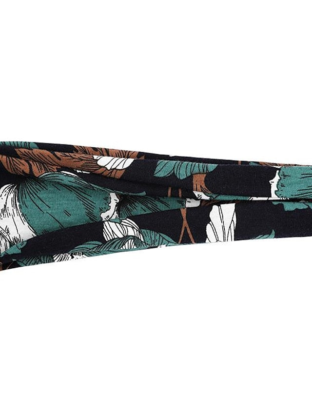 europe and the united states cross-border fashion sports hairband yoga bundle sweat-absorbing headband new ladies wide-brimmed printed headwear - LuckyFash™