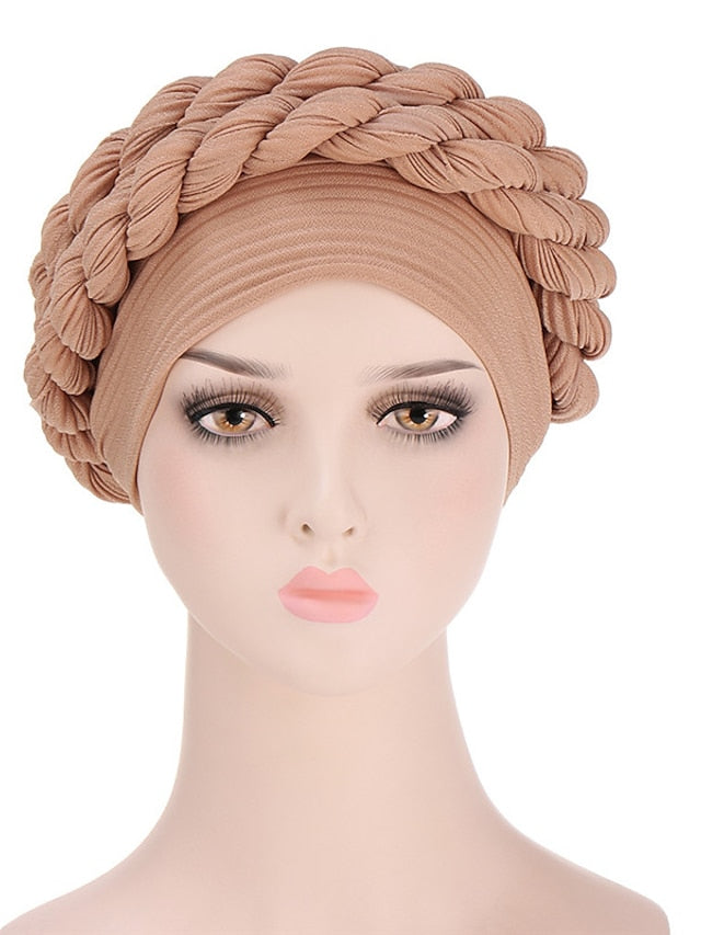 Women's Turban Home Daily Solid / Plain Color Polyester Casual 1 pcs - LuckyFash™