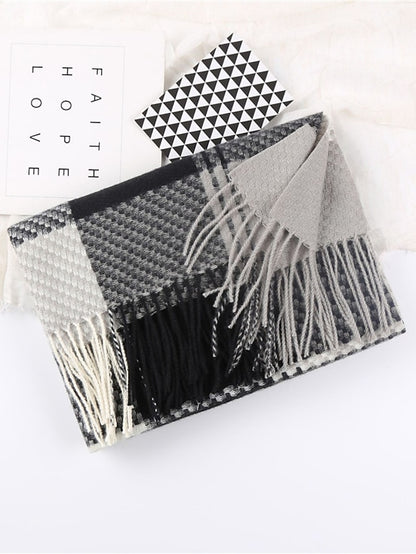 Women's Women's Shawls & Wraps Christmas Street Dailywear Camel Blue Pink Scarf Plaid - LuckyFash™