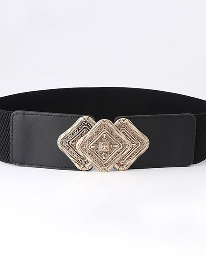 Women's Belt PU White Black Brown Rose Red Wide Belt Outdoor Holiday Multicolor Pure Color / Spring / Summer / Fall / Winter - LuckyFash™