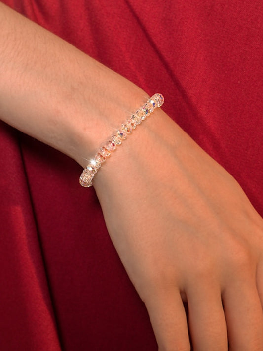 Women's White Crystal Bracelet Classic Lucky Stylish Glass Bracelet Jewelry White / Champagne / Red For Party Evening Gift Daily Birthday - LuckyFash™