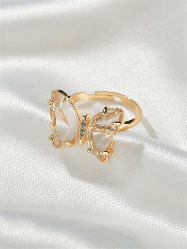 Gemstone Decor Butterfly Decor Ring - LuckyFash™