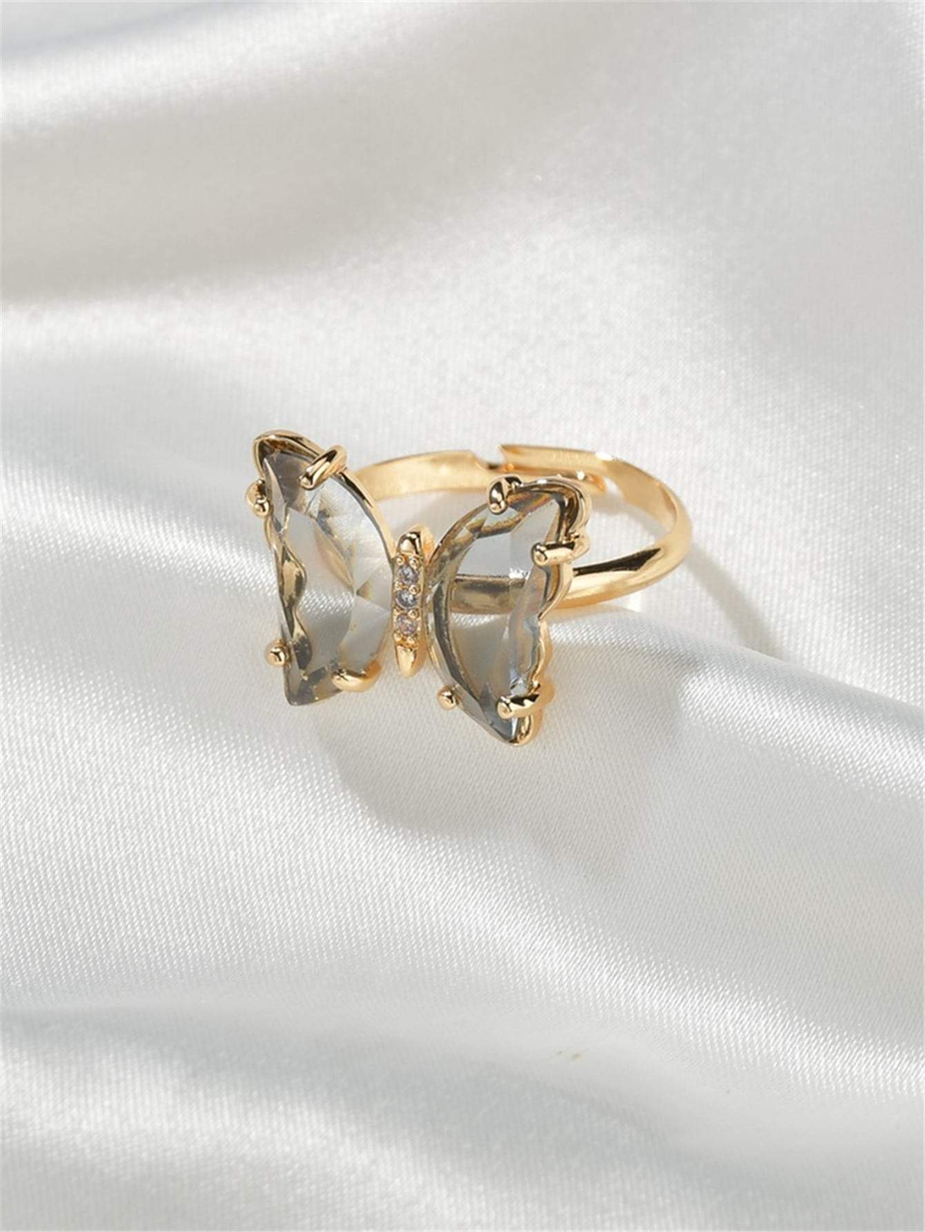 Gemstone Decor Butterfly Decor Ring - LuckyFash™