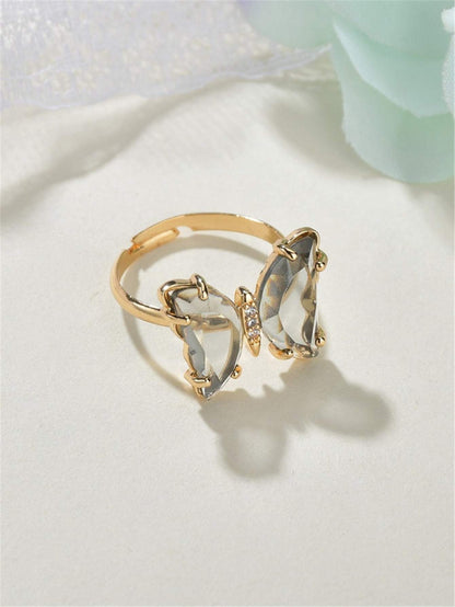 Gemstone Decor Butterfly Decor Ring - LuckyFash™