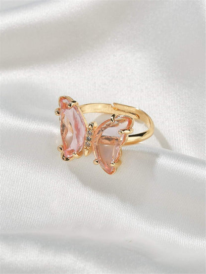 Gemstone Decor Butterfly Decor Ring - LuckyFash™