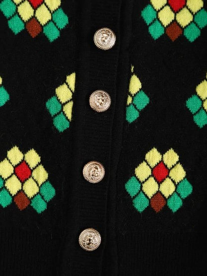 Geo Graphic Button Up Cardigan - LuckyFash™