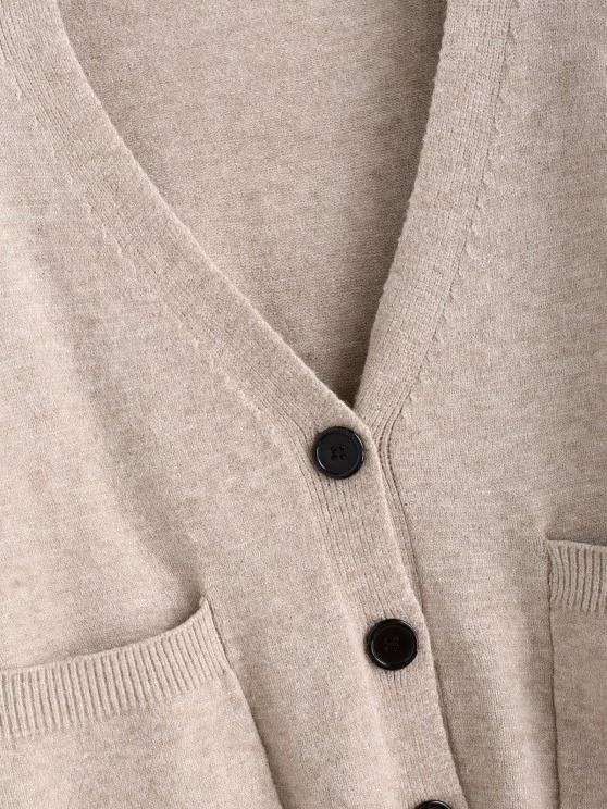 Geometric Plunging Button Up Cardigan - LuckyFash™