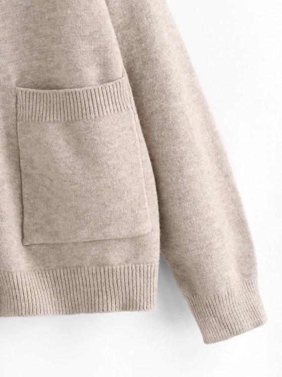 Geometric Plunging Button Up Cardigan - LuckyFash™