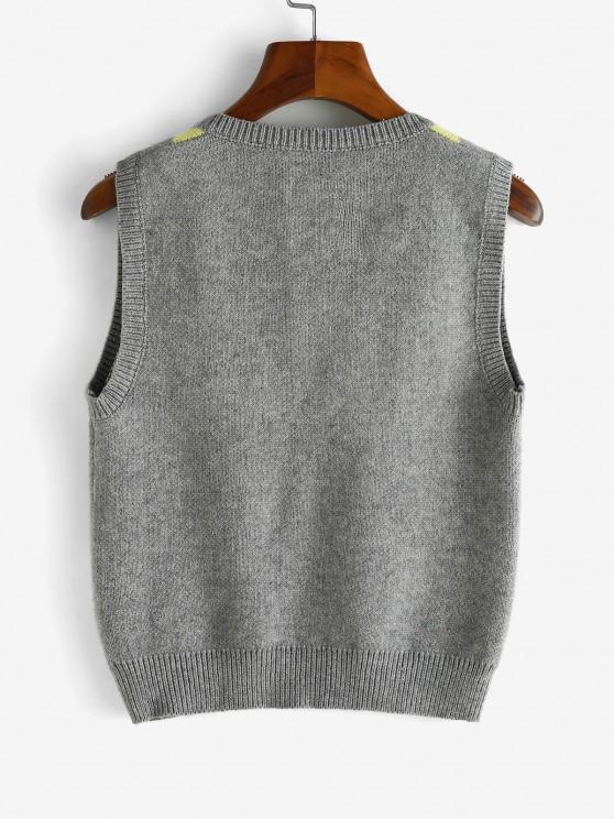 Geometry V Neck Sweater Vest - LuckyFash™