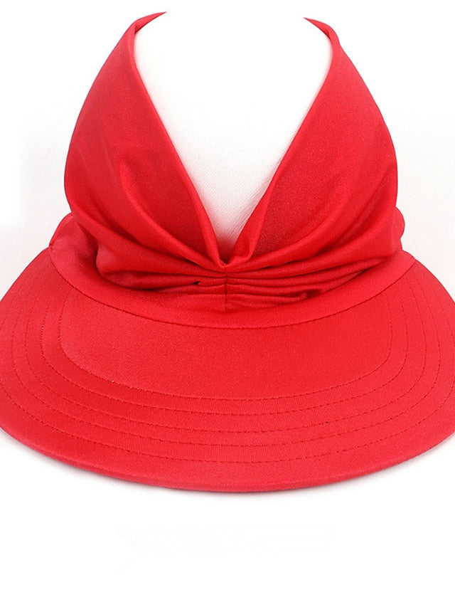 Women's Sun Hat Floppy Hat Outdoor Daily Crystal / Rhinestone Solid / Plain Color Polyester Boho Casual Casual / Daily 1 pcs - LuckyFash™