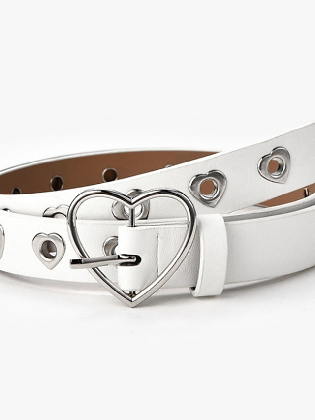 Women's Belt PU White Black Brown Coffee Waist Belt Daily Work Pure Color / Spring / Summer / Fall / Winter / Alloy - LuckyFash™