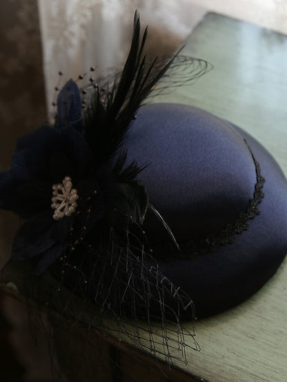 Women's Hat Bucket Hat Black Pink Royal Blue Wedding Party Festival Mesh Pure Color Warm - LuckyFash™