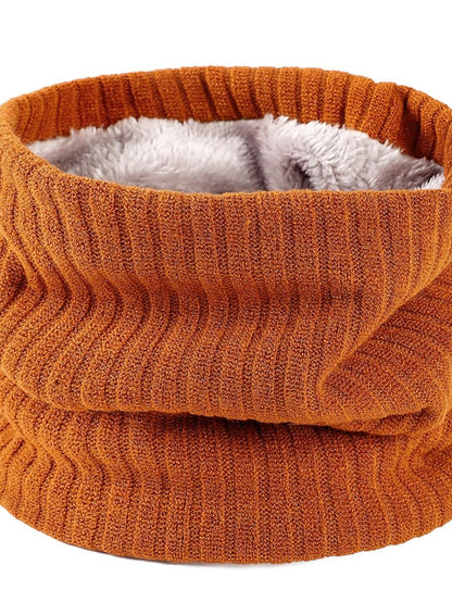 Women's Infinity Scarf Party Black Scarf Pure Color Red Khaki Fall Winter Unisex - LuckyFash™