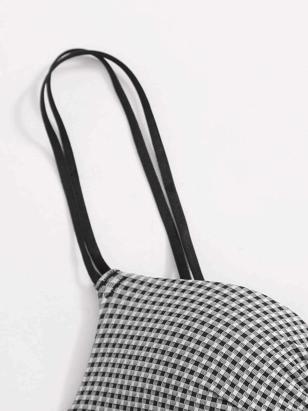 Gingham Knot Wireless Bra - LuckyFash™