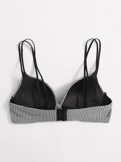 Gingham Knot Wireless Bra - LuckyFash™