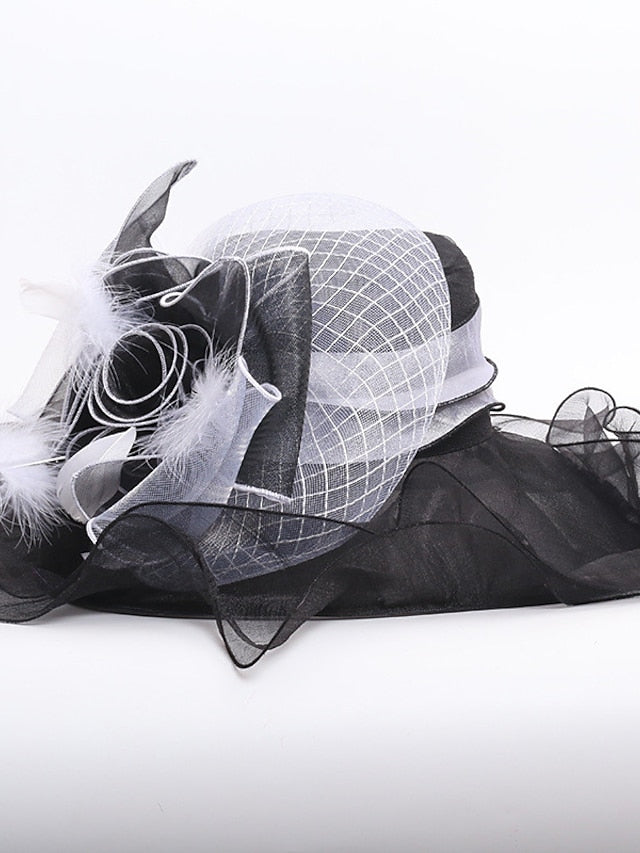 Women's Hat Bucket Hat Sun Hat Black Royal Blue Orange Party Outdoor Dailywear Floral Floral Portable Windproof Comfort - LuckyFash™