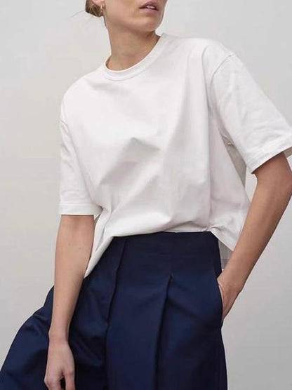 Girls Classic Solid Color Basic Cotton T-shirt - LuckyFash™