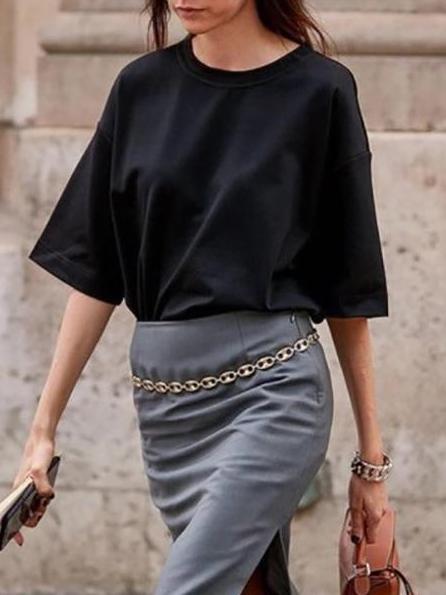 Girls Classic Solid Color Basic Cotton T-shirt - LuckyFash™