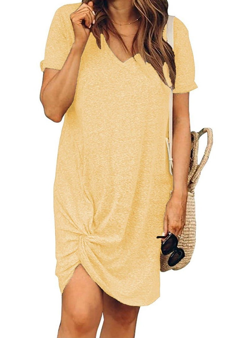 Girl'S Cuffed Round Neck Dress - LuckyFash™