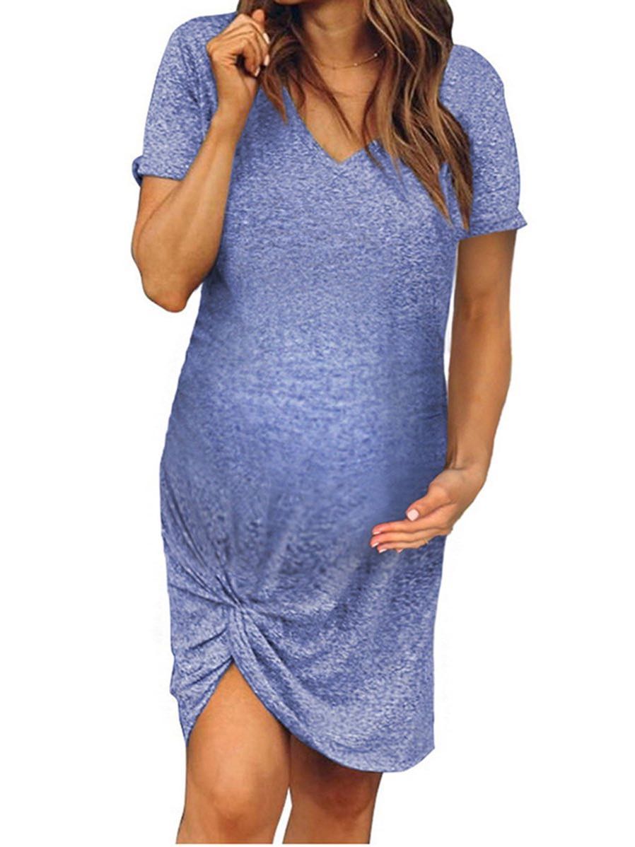 Girl'S Cuffed Round Neck Dress - LuckyFash™